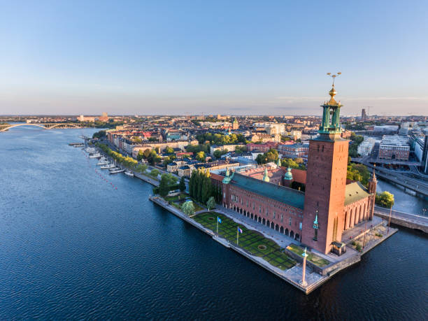 istock Aerial view over Stockholm Old Town Hall 1007295026