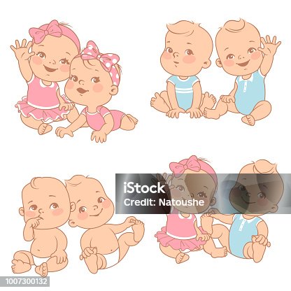 575 Boy Girl Twins Illustrations & Clip Art - iStock | Fraternal twins,  Twin toddlers, Identical twins