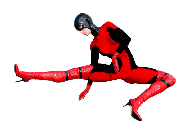 3D rendering of a female hero isolated on white background
