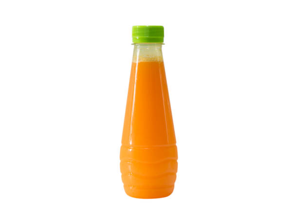 istock plastic bottle 100 % orange juice on isolated white background 1007301242