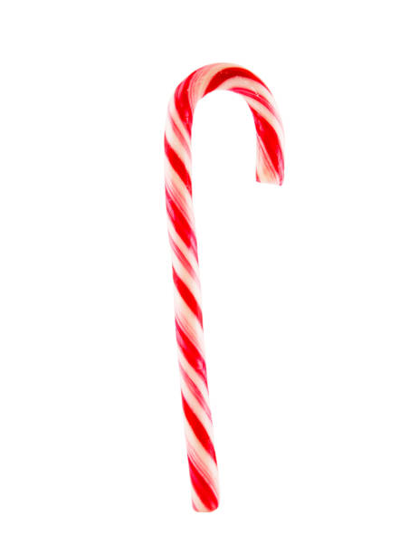 istock Traditional christmas candy cane isolated on white background 1007301442