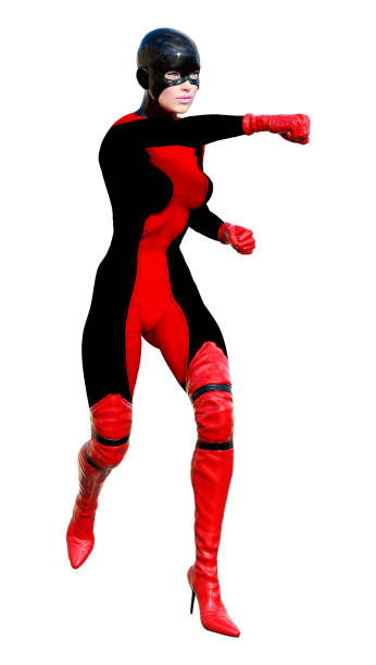 istock 3D illustration female hero on white 1007304676