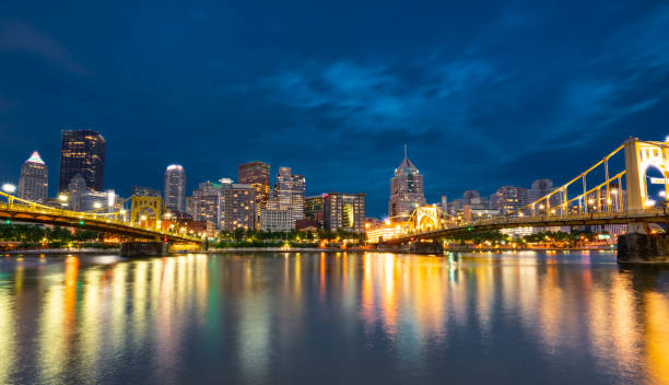istock Pittsburgh, Pennsylvania Night Skyline from North Shore Riverfront Park 1007304890