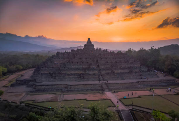 istock Borobudur temple aerial photo 1007314670