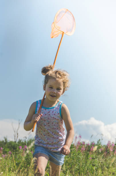 istock child with a net catches a butterfly 1007326494