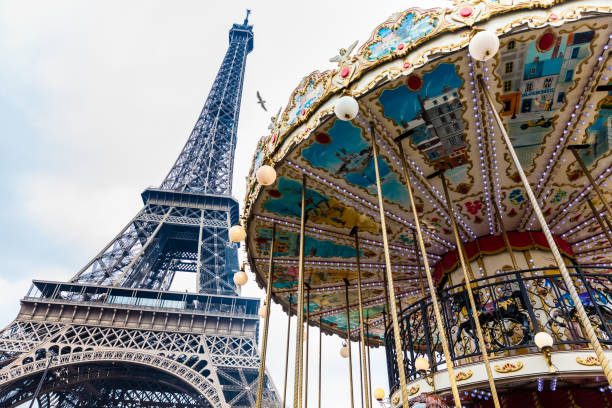 istock Carrousel and the Tour Eiffel at winter 1007336664