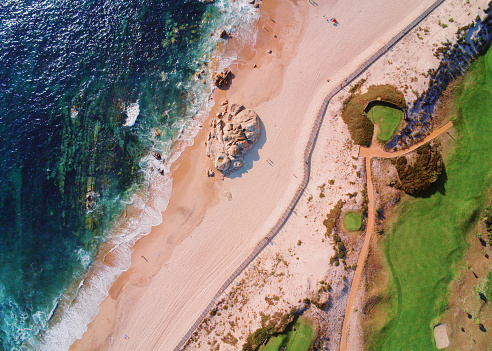 Aerial photo of beautiful Miramar beach and golf club.