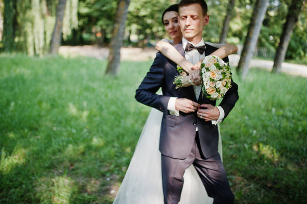 istock Young newlyweds at their wedding day 1007339192