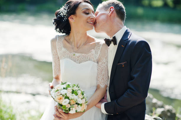 istock Young newlyweds at their wedding day 1007341314