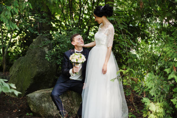 istock Young newlyweds at their wedding day 1007341628