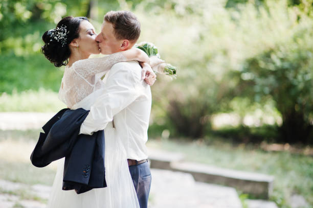 istock Young newlyweds at their wedding day 1007341684