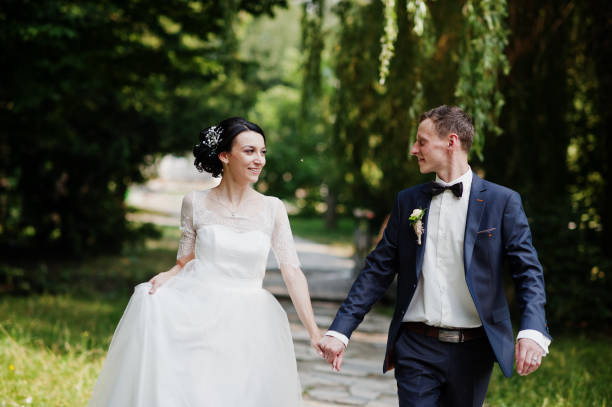 istock Young newlyweds at their wedding day 1007341918