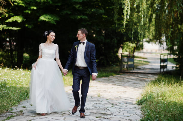 istock Young newlyweds at their wedding day 1007341936