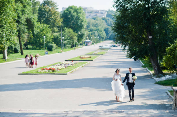 istock Young newlyweds at their wedding day 1007341944