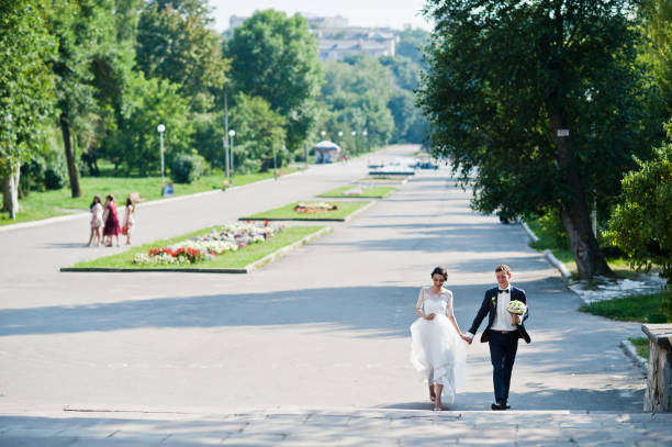 istock Young newlyweds at their wedding day 1007341948