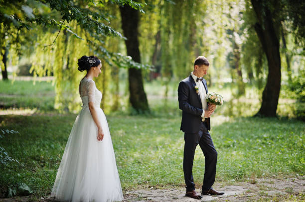 istock Young newlyweds at their wedding day 1007342144