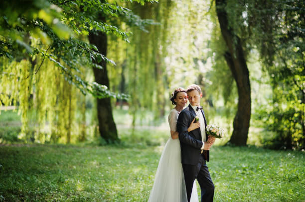 istock Young newlyweds at their wedding day 1007342186