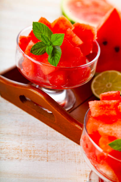 istock Pieces of watermelon and mint 1007342296