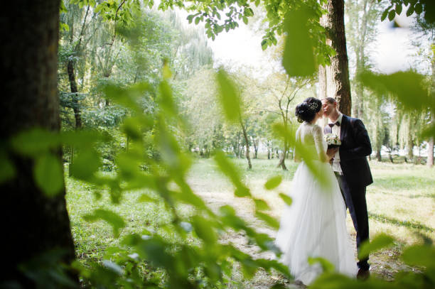 istock Young newlyweds at their wedding day 1007342310
