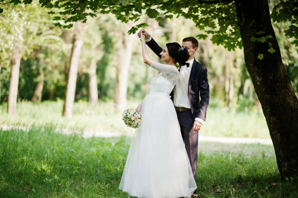 istock Young newlyweds at their wedding day 1007342362