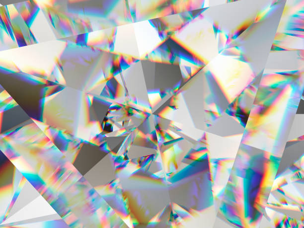 istock diamond structure extreme closeup and kaleidoscope. top view of round gemstone 3d render, 3d illustration 1007367270