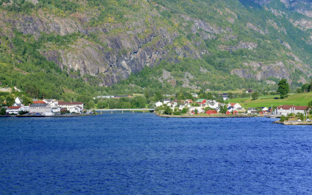 istock Bridge between villages in the fjord 1007370230