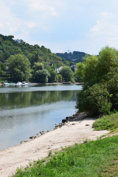 istock rhine beach and old rhine at Vallendar 1007383588