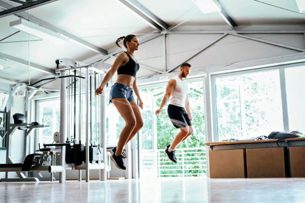istock Rope jumping just to worm up 1007383768