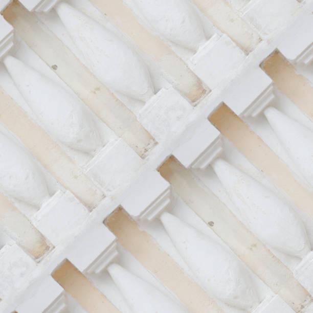 istock Seamless pattern of white concrete pillars 1007425298