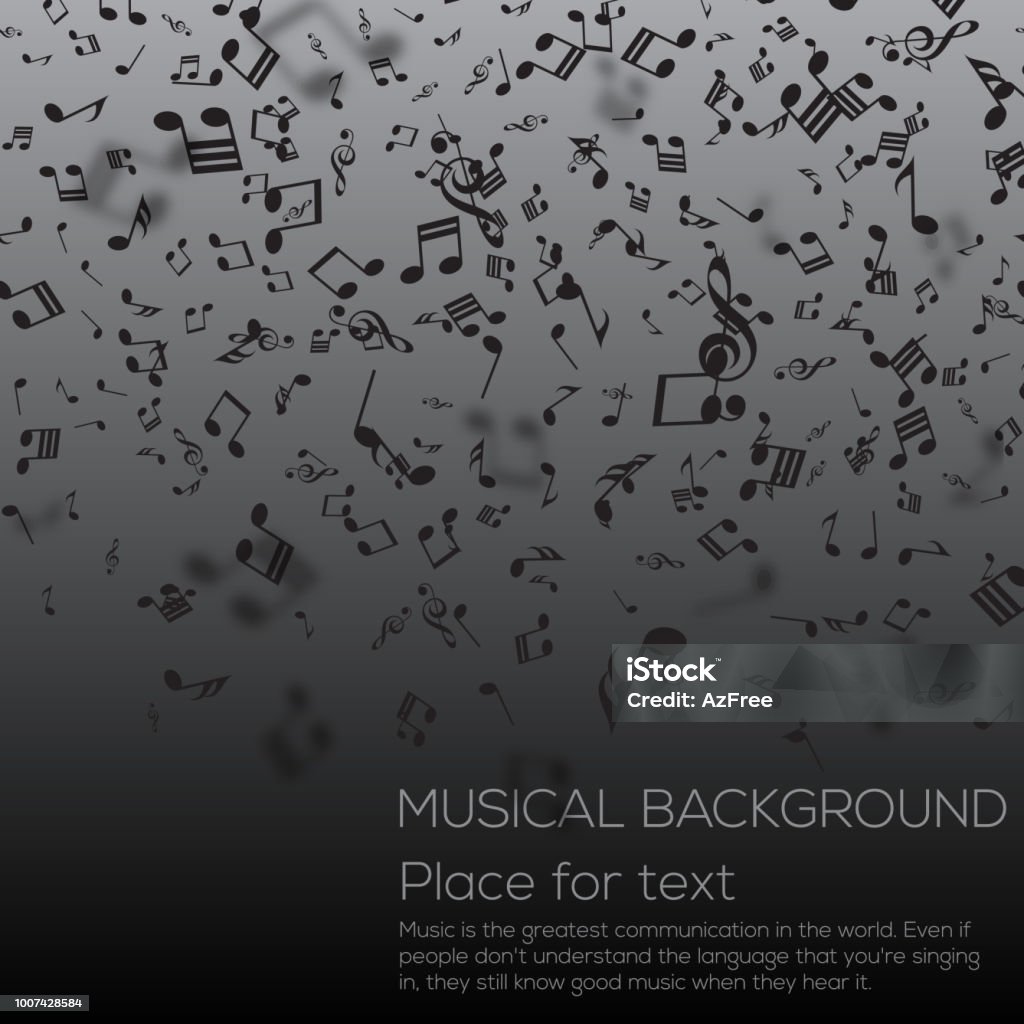 Basic Musical Background Musical Background With Musical Notes For Your Design Vector Stock ...