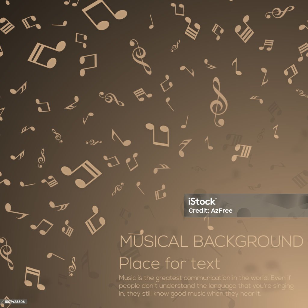 Basic Musical Background Musical Background With Musical Notes For Your Design Vector Stock ...