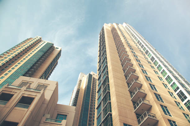 istock beautiful high buildings under sky 1007441694