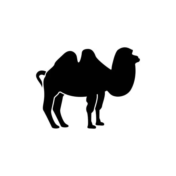Vector illustration of Camel black icon .