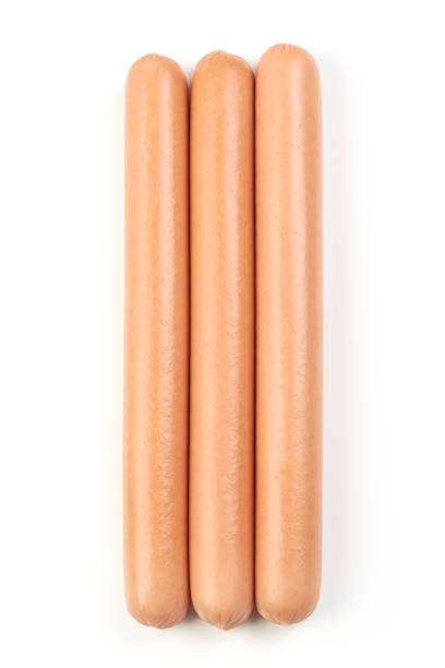 istock Hot dog Sausages, isolated on a white background 1007452316