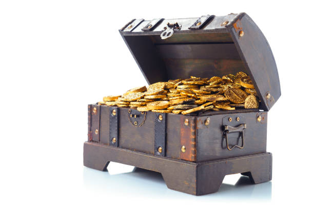 istock Treasure chest filled with gold coins 1007461886