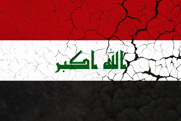 flagge der irakkrise - protest tax protestor politics stock-fotos und bilder