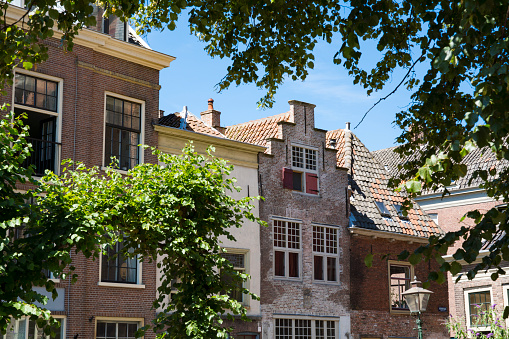 stepped gable house, Leiden, Holland
