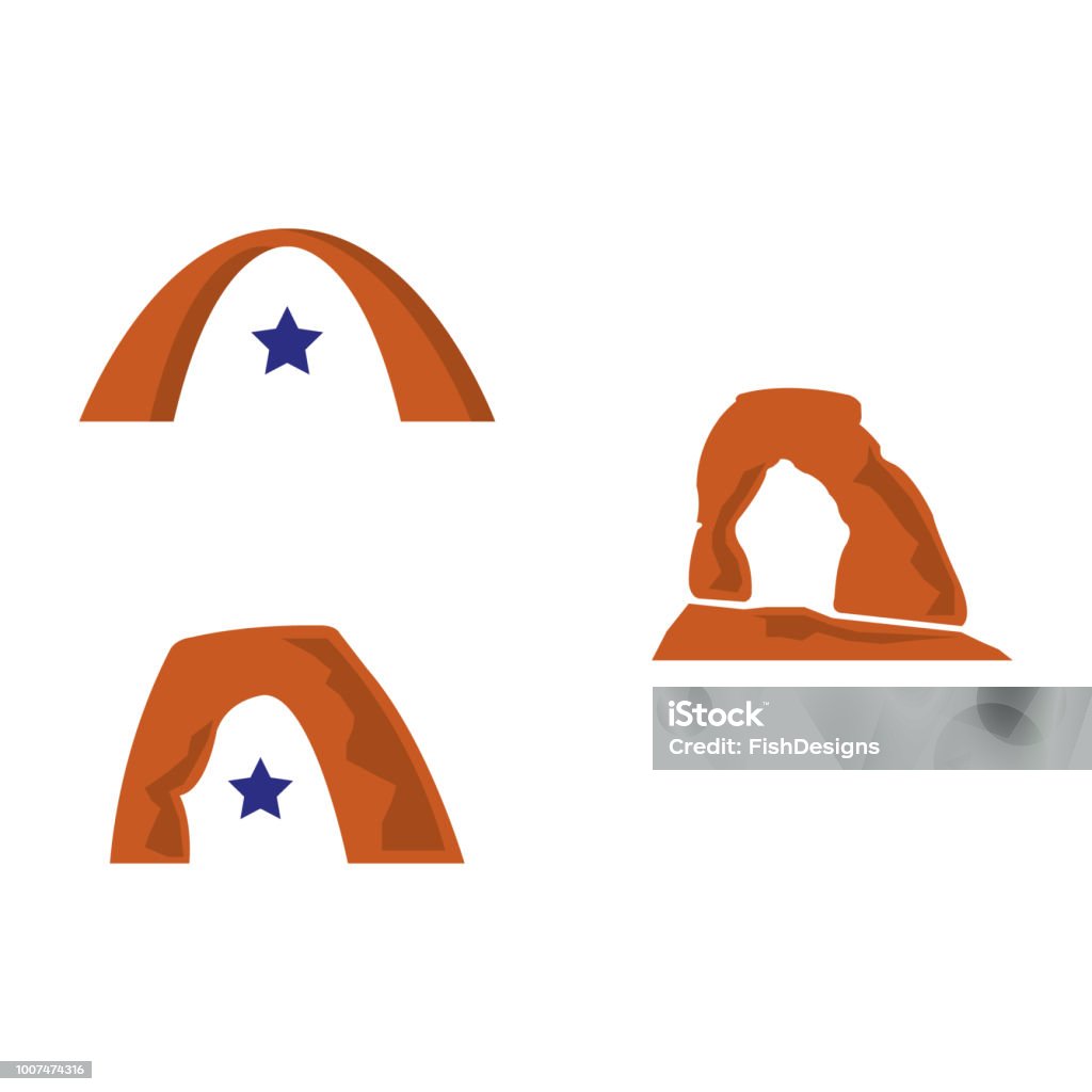 utah arch a set of arch icons Utah stock vector