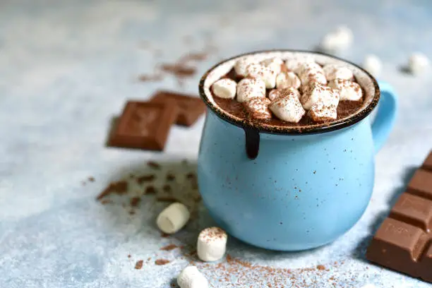 Photo of Homemade hot chocolate with mini marshmallow