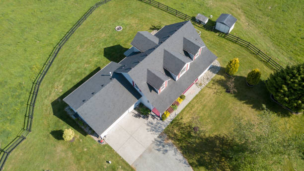 istock Drone view of single family house 1007484968