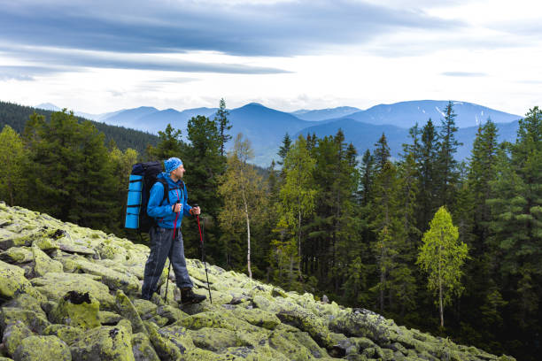 istock A backpacker against a majestic landscape 1007485534