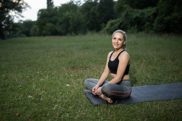 istock Take some rest after yoga exercises 1007498006