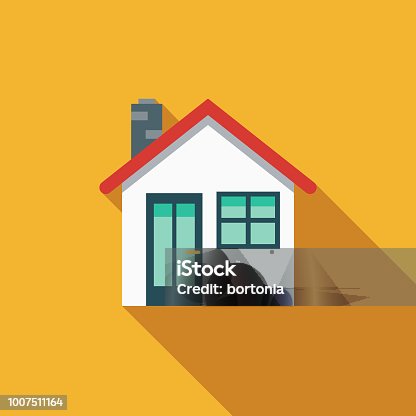 istock Home Flat Design Insurance Icon 1007511164