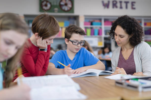 istock Teacher helping 4th graders in her classroom 1007522308