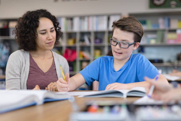 istock Teacher helping 4th graders in her classroom 1007522310