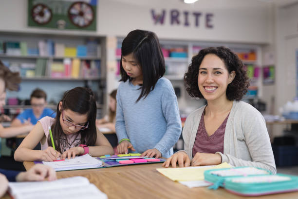 istock Teacher helping 4th graders in her classroom 1007522312