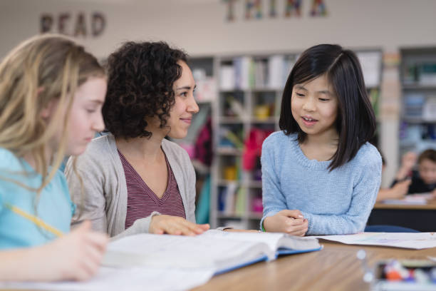 istock Teacher helping 4th graders in her classroom 1007522318