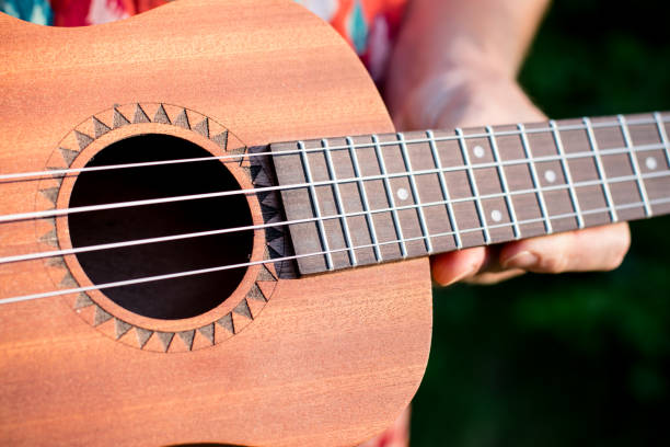 istock man with hawaiian shirt and ukulele 1007543052