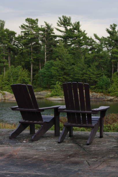 istock two chairs overlooking beautiful georgian bay and beautiful forestry 1007559644