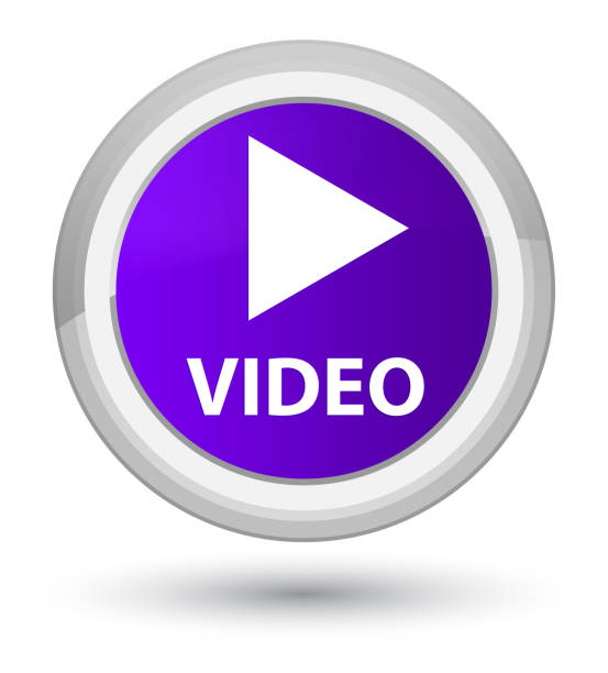 視頻主紫色圓形按鈕 - prime video 幅插畫檔、美工圖案、卡通及圖標